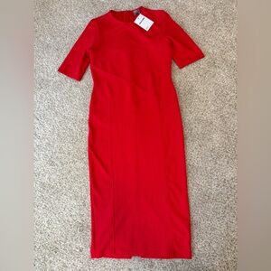 ASOS Red Midi Sheath Dress in 12 Tall